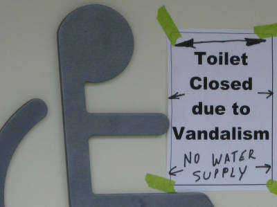 Toilets closed